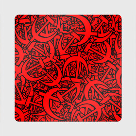 Магнит виниловый Квадрат СССР: в Курске, полимерный материал с магнитным слоем | размер 9*9 см, закругленные углы | герб | коммунизм | красная машина | молот | россия | серп | серп и молот | советский союз | ссср