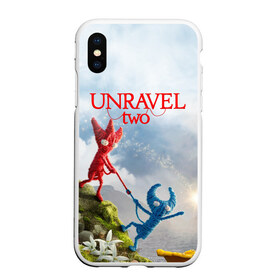 Чехол для iPhone XS Max матовый с принтом Unravel Two (Z) в Курске, Силикон | Область печати: задняя сторона чехла, без боковых панелей | coldwood interactive | unravel | unravel two | головоломка | красная пряжа | распутать | семейная игра | ярни