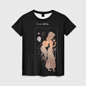 Женская футболка 3D с принтом Be yourself в Курске, 100% полиэфир ( синтетическое хлопкоподобное полотно) | прямой крой, круглый вырез горловины, длина до линии бедер | disney princess | jasmine | vdkotan | жасмин