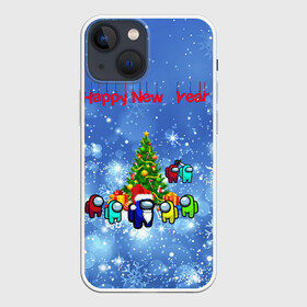 Чехол для iPhone 13 mini с принтом Among Us New Year в Курске,  |  | among | among us | among us impostor | among us lime | among us lime+ kid lime | among us new year | among us red+ kid red | among us предатель | imposter | амонг ас | амонг ас предатель | космос | предатель