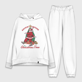 Женский костюм хлопок Oversize с принтом Rockin Santa в Курске,  |  | art | christmas | gifts | holiday | new year | santa | santa claus | star | tree | арт | елка | звезда | новый год | подарки | праздник | рождество | санта | санта клаус