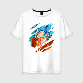 Женская футболка хлопок Oversize с принтом Dragon Ball в Курске, 100% хлопок | свободный крой, круглый ворот, спущенный рукав, длина до линии бедер
 | anime | dragon ball | dragon ball super | dragon ball z | dragonball | gohan | goku | manga | vegeta | аниме | вегета | гоку | гохан | драгонболл | драконий жемчуг | жемчуг дракона | манга | сон гоку