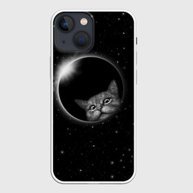 Чехол для iPhone 13 mini с принтом Кот в Космосе в Курске,  |  | Тематика изображения на принте: 2021 | cat | вселенная | галактика | галактический кот | единорог | звезда | звезды | земля | космический кот | космос | кот | кот в космосе | кот мем | котик | кошак | мем | мемы | милый кот | милый котик