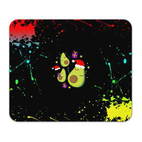 Коврик для мышки прямоугольный с принтом Новогодние Авокадо в Курске, натуральный каучук | размер 230 х 185 мм; запечатка лицевой стороны | авокадо | веган | еда блогеров | мемы | минимализм | прикольные картинки | прикольные надписи | растение | смешное авокадо | фрукт