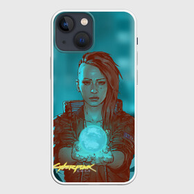 Чехол для iPhone 13 mini с принтом Cyberpunk 2077 V в Курске,  |  | ceberpunk | v | андроид | герой | главный | земля | киберпанк | киборг | персонаж | планета