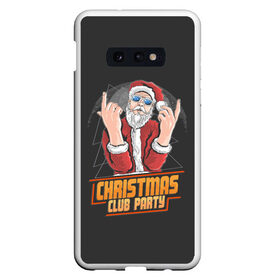 Чехол для Samsung S10E с принтом Christmas Club Party в Курске, Силикон | Область печати: задняя сторона чехла, без боковых панелей | christmas | merry christmas | дед мороз | ёлка | зима | мороз | новый год | подарок | праздник | рождество | с новым годом | санта клаус | снегурочка | снежинки