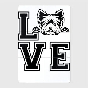 Магнитный плакат 2Х3 с принтом Люблю Йорков в Курске, Полимерный материал с магнитным слоем | 6 деталей размером 9*9 см | dog | yorkie | yorkshire terrier | домашний питомец | дрессировщик | друг человека | йорик | йорк | йоркширский терьер | кинолог | любитель собак | люблю | любовь | питомник | собака | собаковод | собачка
