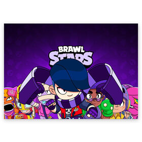 Поздравительная открытка с принтом BRAWL STARS EDGAR в Курске, 100% бумага | плотность бумаги 280 г/м2, матовая, на обратной стороне линовка и место для марки
 | brawl stars | brawl stars edgar | brawler | edgar | бравл старз | бравлер | эдгар