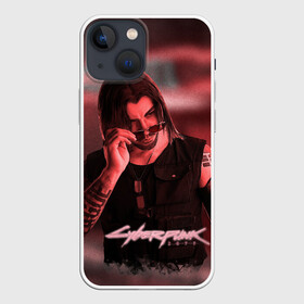Чехол для iPhone 13 mini с принтом Johnny Silverhand Cyberpunk в Курске,  |  | ceberpunk | johnny | silverhand | андроид | джонни | киану | киберпанк | киборг | ривз | сильверхенд