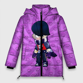Женская зимняя куртка 3D с принтом BRAWL STARS EDGAR в Курске, верх — 100% полиэстер; подкладка — 100% полиэстер; утеплитель — 100% полиэстер | длина ниже бедра, силуэт Оверсайз. Есть воротник-стойка, отстегивающийся капюшон и ветрозащитная планка. 

Боковые карманы с листочкой на кнопках и внутренний карман на молнии | 8 bit | 8 бит | brawl | brawl stars | crow | edgar | leon | stars | бравл | бравл старс | браво старс | едгар | игра | компьютерная | леон | огонь | онлайн | старс | эдгар
