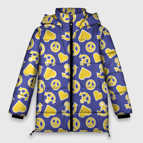 Женская зимняя куртка 3D с принтом JoJo no Kimyou na Bouken в Курске, верх — 100% полиэстер; подкладка — 100% полиэстер; утеплитель — 100% полиэстер | длина ниже бедра, силуэт Оверсайз. Есть воротник-стойка, отстегивающийся капюшон и ветрозащитная планка. 

Боковые карманы с листочкой на кнопках и внутренний карман на молнии | jojo log | jojo no kimyou na bouken | jojos bizarre adventure | невероятное приключение джоджо