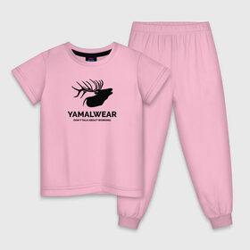 Детская пижама хлопок с принтом Yamalwear в Курске, 100% хлопок |  брюки и футболка прямого кроя, без карманов, на брюках мягкая резинка на поясе и по низу штанин
 | salekhard | yamal | yanao | арт | минимализм | рисунок | салехард | север | ямал | янао