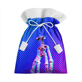 Подарочный 3D мешок с принтом Siren Head - Helloween в Курске, 100% полиэстер | Размер: 29*39 см | glitch | glitch siren head | rgb | siren head | sirena | глитч | глич | ретро | сирейноголовый | сирена | сиреноголовый