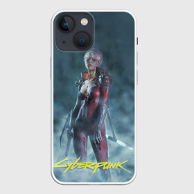 Чехол для iPhone 13 mini с принтом Cyberpunk 2077 Девушка с розовыми волосами в Курске,  |  | 2077 | action | cyberpunk | cyberpunk 2077 | rpg | игра | киберпанк | найт сити | рпг