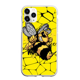 Чехол для iPhone 11 Pro матовый с принтом Дикая пчела в Курске, Силикон |  | дикая пчела | жало | мед | насекомые | опасность | соты | текстура | шершень