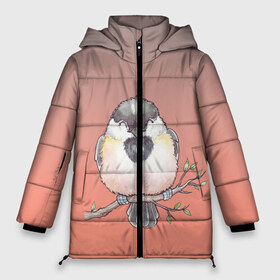 Женская зимняя куртка 3D с принтом акварельная птица на ветке в Курске, верх — 100% полиэстер; подкладка — 100% полиэстер; утеплитель — 100% полиэстер | длина ниже бедра, силуэт Оверсайз. Есть воротник-стойка, отстегивающийся капюшон и ветрозащитная планка. 

Боковые карманы с листочкой на кнопках и внутренний карман на молнии | 