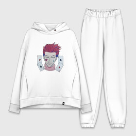 Женский костюм хлопок Oversize с принтом Хисока Мороу в Курске,  |  | anime | hisoka | hunter x hunter | joker | аниме | антагонист | джокер | злодей | карты | охотник против охотника | хантер х хантер | хисока | хисока мороу