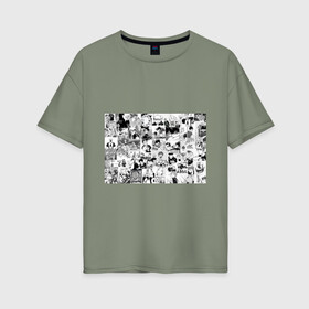 Женская футболка хлопок Oversize с принтом Haikyu в Курске, 100% хлопок | свободный крой, круглый ворот, спущенный рукав, длина до линии бедер
 | haikyu | аниме | бокуро | волейбол | кагеяме | манга | тецуро | хината | цукишима