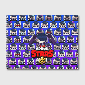 Альбом для рисования с принтом BRAWL STARS EDGAR в Курске, 100% бумага
 | матовая бумага, плотность 200 мг. | 8 bit | brawl stars | crow | crow phoenix. | leon | leon shark | бравл старс | браво старс | ворон | игра бравл | леон | леон шарк | оборотень