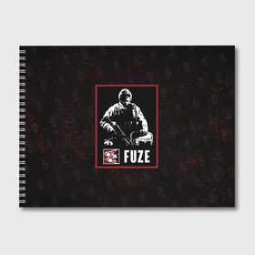 Альбом для рисования с принтом Fuze в Курске, 100% бумага
 | матовая бумага, плотность 200 мг. | fuze | r6s | rainbow six siege | оперативник | персонаж | фьюз