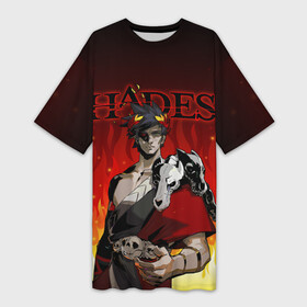 Платье-футболка 3D с принтом HADES ZAGREUS в Курске,  |  | Тематика изображения на принте: aphrodite | artemis | athena | hade | hades | nyx. | poseidon | zagreus | zeus | афродита | загрей | зевс | игра hades | посейдон