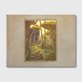 Альбом для рисования с принтом Солнечное болото в Курске, 100% бумага
 | матовая бумага, плотность 200 мг. | Тематика изображения на принте: 