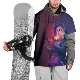 Накидка на куртку 3D с принтом Militech в Курске, 100% полиэстер |  | cyberpunk 2077 | johnny silverhand | judy | moxes | panam | samurai | джуди | киберпанк 2077 | панам | шельмы