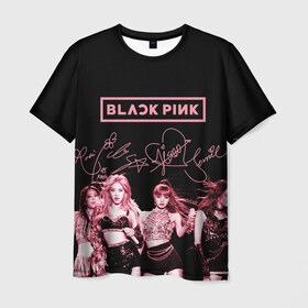 Мужская футболка 3D с принтом BLACKPINK в Курске, 100% полиэфир | прямой крой, круглый вырез горловины, длина до линии бедер | black pink | blackpink | k pop | блэкпинк | дженни | джису | к поп | лиса | розэ