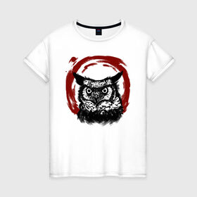 Женская футболка хлопок с принтом LegiOWLn в Курске, 100% хлопок | прямой крой, круглый вырез горловины, длина до линии бедер, слегка спущенное плечо | bird | black and white | owl | птица | сова | филин