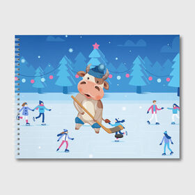 Альбом для рисования с принтом Бык играет в хоккей в Курске, 100% бумага
 | матовая бумага, плотность 200 мг. | Тематика изображения на принте: 2021 | 7 января | bull | newyear | santa | бык | быки | бычок | год быка | дед мороз | корова | новогодние каникулы | новогодние праздники | новый 2021 | новый год | новый год 2021 | рождество | сани | санта | санта клаус