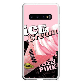 Чехол для Samsung Galaxy S10 с принтом BLACKPINK ICE CREAM в Курске, Силикон | Область печати: задняя сторона чехла, без боковых панелей | black pink | blackpink | ice cream | k pop | блэкпинк | дженни | джису | к поп | лиса | розэ