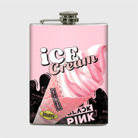Фляга с принтом BLACKPINK ICE CREAM в Курске, металлический корпус | емкость 0,22 л, размер 125 х 94 мм. Виниловая наклейка запечатывается полностью | Тематика изображения на принте: black pink | blackpink | ice cream | k pop | блэкпинк | дженни | джису | к поп | лиса | розэ