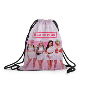 Рюкзак-мешок 3D с принтом BLACKPINK в Курске, 100% полиэстер | плотность ткани — 200 г/м2, размер — 35 х 45 см; лямки — толстые шнурки, застежка на шнуровке, без карманов и подкладки | black pink | blackpink | k pop | блэкпинк | дженни | джису | к поп | лиса | розэ
