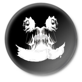 Значок с принтом Магистр Кусь 3 в Курске,  металл | круглая форма, металлическая застежка в виде булавки | Тематика изображения на принте: cat | game | logo | rpg | skull | игровой | игры | кот | кусь | лого | логотип | череп