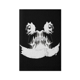 Обложка для паспорта матовая кожа с принтом Магистр Кусь 3 в Курске, натуральная матовая кожа | размер 19,3 х 13,7 см; прозрачные пластиковые крепления | cat | game | logo | rpg | skull | игровой | игры | кот | кусь | лого | логотип | череп