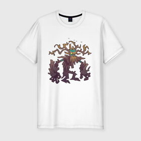 Мужская футболка хлопок Slim с принтом TRDGARPG, Worthy Heart hunter, концепт арт, Дерево, персонаж в Курске, 92% хлопок, 8% лайкра | приталенный силуэт, круглый вырез ворота, длина до линии бедра, короткий рукав | 