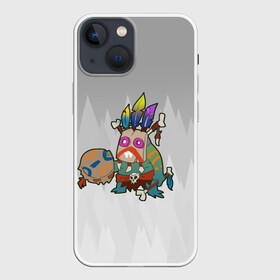 Чехол для iPhone 13 mini с принтом Worthy Heart hunter   лягушка шаман в Курске,  |  | worthy heart hunter | бубен | деревянная маска | лягушка | перья | шаман