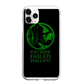 Чехол для iPhone 11 Pro матовый с принтом Стрела в Курске, Силикон |  | netflix | oliver queen | the arrow | vigilante | you have faled this sity | зеленая стрела | капюшон | лучник | мститель | нетфликс | оливен квин | сериал стрела | супергерой