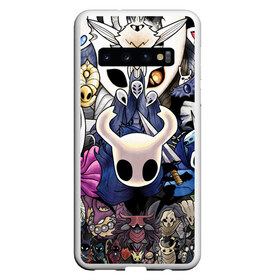 Чехол для Samsung Galaxy S10 с принтом HOLLOW KNIGHT в Курске, Силикон | Область печати: задняя сторона чехла, без боковых панелей | Тематика изображения на принте: hollow knight | silk song | silksong | босс | ложный рыцарь | матка жужж | силк сонг | холлоу кнайт | холлоу найт