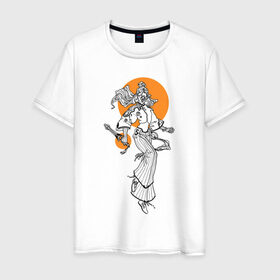 Мужская футболка хлопок с принтом Dancer Танцовщица 05 в Курске, 100% хлопок | прямой крой, круглый вырез горловины, длина до линии бедер, слегка спущенное плечо. | Тематика изображения на принте: 