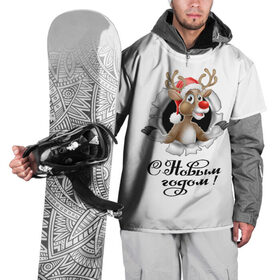 Накидка на куртку 3D с принтом С Новым Годом! в Курске, 100% полиэстер |  | christmas | merry christmas | santa claus | дед мороз | ёлка | новогодние олени | новый год | оленёнок бэмби | оленёнок рудольф | орнамент | с новым годом | санта клаус | свитер с оленями | снегурочка | снежинки | узоры