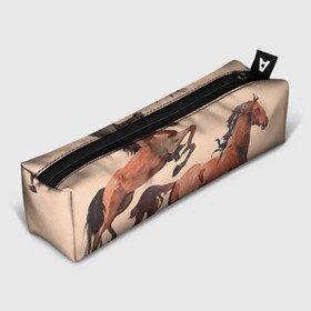 Пенал 3D с принтом кони в Курске, 100% полиэстер | плотная ткань, застежка на молнии | horse | horseshoe | акварель | головалошади | грива | жеребец | животные | конь | лошадь | лошадьскрыльями | подкова | природа | рисуноккрасками