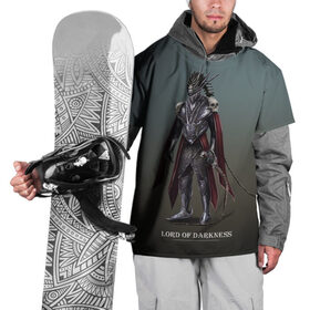 Накидка на куртку 3D с принтом Lord of darkness в Курске, 100% полиэстер |  | доспехи | красный | повелитель | темный