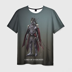 Мужская футболка 3D с принтом Lord of darkness в Курске, 100% полиэфир | прямой крой, круглый вырез горловины, длина до линии бедер | доспехи | красный | повелитель | темный