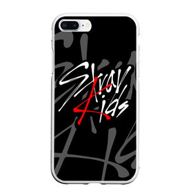 Чехол для iPhone 7Plus/8 Plus матовый с принтом STRAY KIDS в Курске, Силикон | Область печати: задняя сторона чехла, без боковых панелей | Тематика изображения на принте: bang chan | changbin | felix | han | hyunjin | i.n. | k pop | lee know | seungmin | skz | stray kids | идолы | к поп