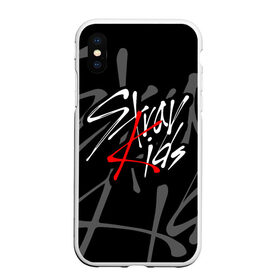 Чехол для iPhone XS Max матовый с принтом STRAY KIDS в Курске, Силикон | Область печати: задняя сторона чехла, без боковых панелей | Тематика изображения на принте: bang chan | changbin | felix | han | hyunjin | i.n. | k pop | lee know | seungmin | skz | stray kids | идолы | к поп