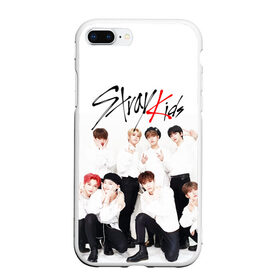 Чехол для iPhone 7Plus/8 Plus матовый с принтом STRAY KIDS в Курске, Силикон | Область печати: задняя сторона чехла, без боковых панелей | bang chan | changbin | felix | han | hyunjin | i.n. | k pop | lee know | seungmin | skz | stray kids | идолы | к поп