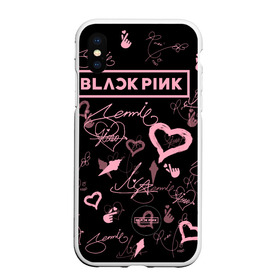Чехол для iPhone XS Max матовый с принтом BLACKPINK в Курске, Силикон | Область печати: задняя сторона чехла, без боковых панелей | blackpink | blink | bts | exo | icecream | jennie | jisoo | korea | kpop | lisa | love | rose | блекпинк | девушки | корея | кпоп | музыка