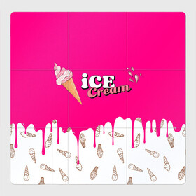 Магнитный плакат 3Х3 с принтом Ice Cream BlackPink в Курске, Полимерный материал с магнитным слоем | 9 деталей размером 9*9 см | blackpink | blink | bts | exo | icecream | jennie | jisoo | korea | kpop | lisa | love | rose | блекпинк | девушки | корея | кпоп | музыка