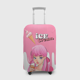 Чехол для чемодана 3D с принтом BLACKPINK Ice Cream в Курске, 86% полиэфир, 14% спандекс | двустороннее нанесение принта, прорези для ручек и колес | blackpink | blink | bts | exo | icecream | jennie | jisoo | korea | kpop | lisa | love | rose | блекпинк | девушки | корея | кпоп | музыка